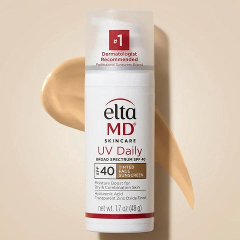EltaMD UV Daily Tinted Broad Spectrum SPF 40 Face Sunscreen 1.7 oz / 48g – Moisturizing Facial Sunscreen with Hyaluronic Acid – Brand New
