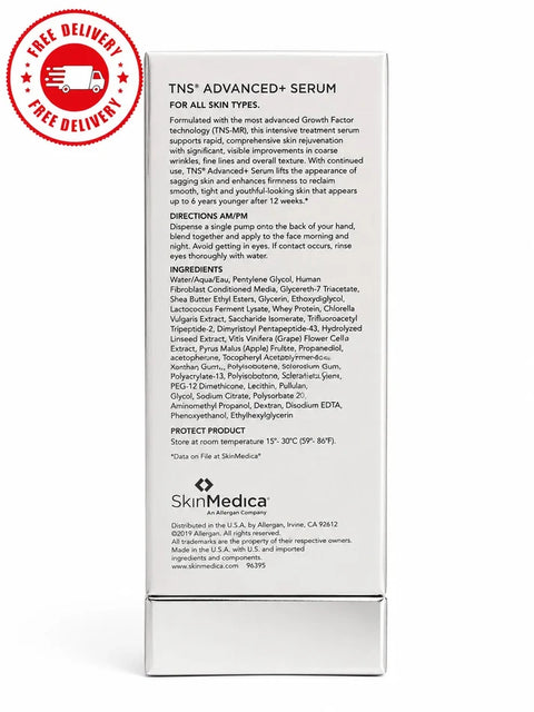 SkinMedica TNS Advanced+ Serum 1 oz / 30ml – Premium Anti-Aging Facial Serum – New Sealed