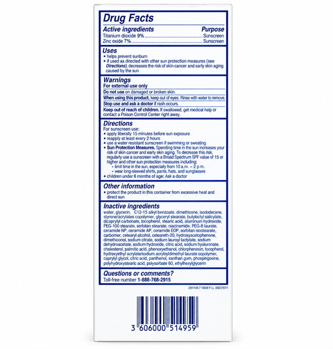 CeraVe Hydrating Mineral Sunscreen SPF 50 Face Lotion 2.5 fl oz / 75 mL
