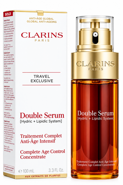 Clarins Double Serum Complete Age Control Concentrate 100ml / 3.3 oz – Travel Exclusive