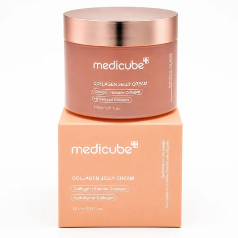 MEDICUBE Collagen Jelly Cream 110ml / 3.71 oz – Hydrating &amp; Elasticity-Boosting Face Moisturizer – K-Beauty