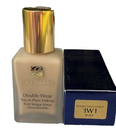 Estée Lauder Double Wear Stay-in-Place Foundation 1W1 Bone 1 oz / 30ml – 24-Hour Long-Wear Liquid Foundation – Brand New